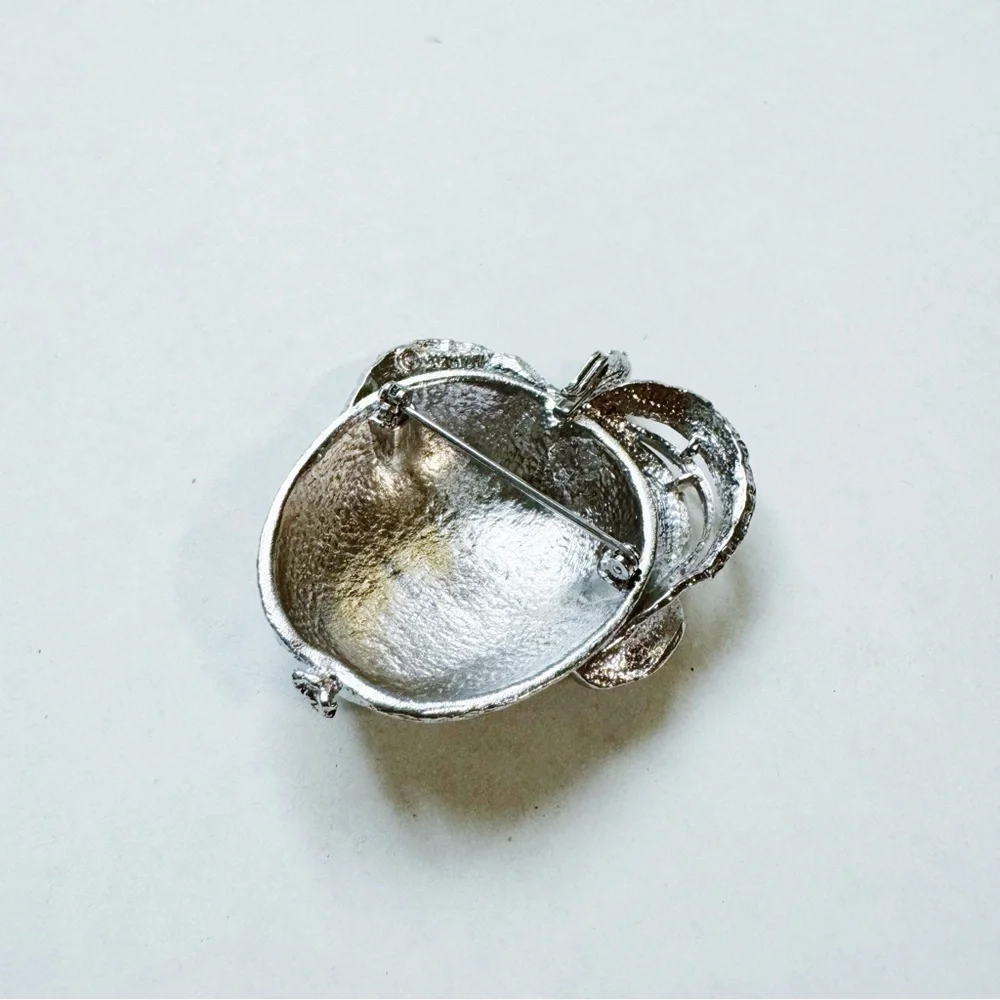 Sarah Coventry - Silver Peach Brooch